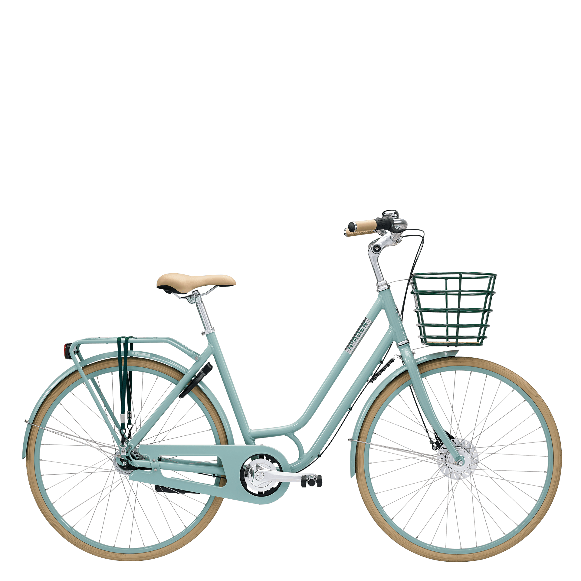 Norden Ellen retro damecykel med 7 gear i mintgrøn