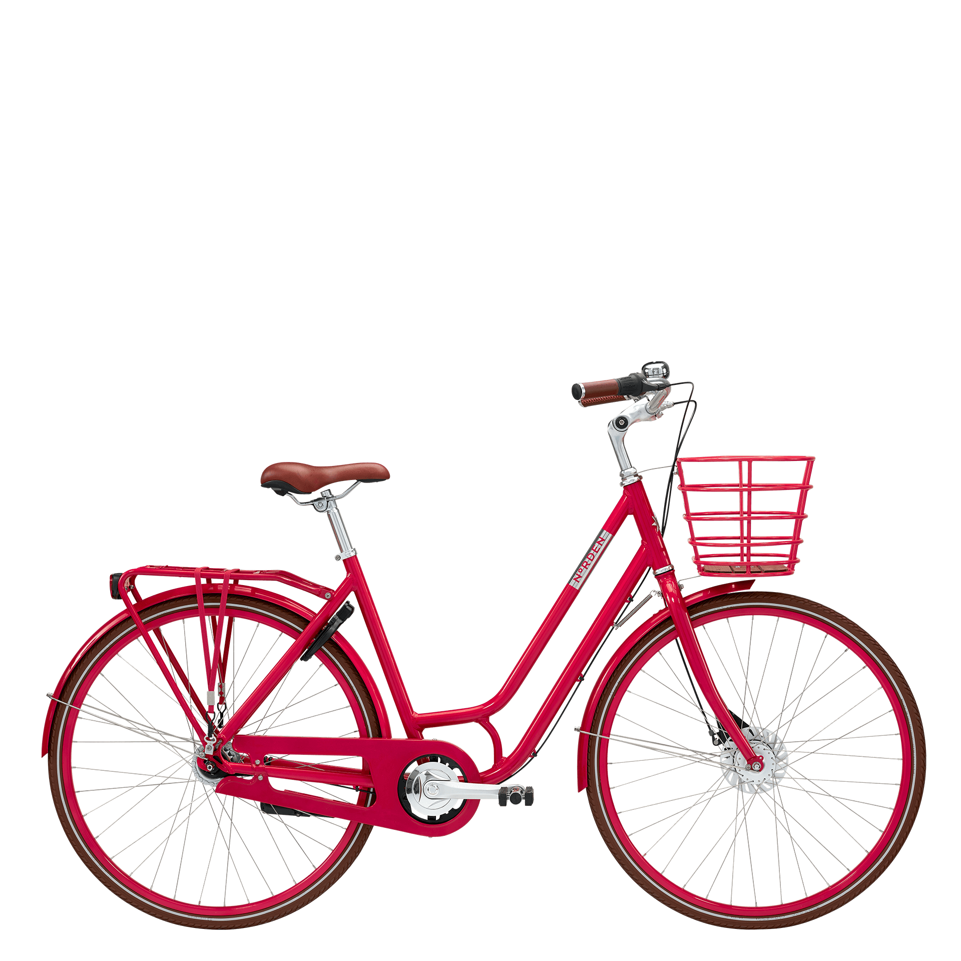 Norden Ellen retro damecykel med 7 gear i rød