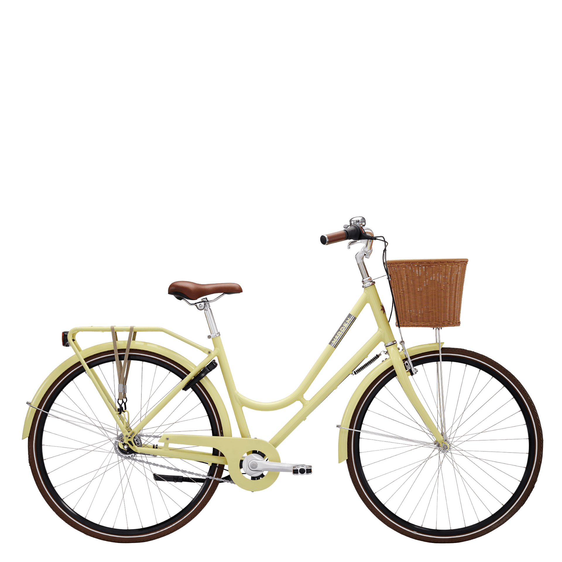 Norden Liva retro damecykel med 7 gear i Yellow Iris lysgul